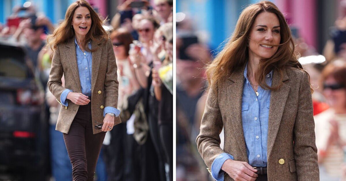 Princess Kate&#039;s blue linen shirt is from the high street – and it&#039;s 15% off