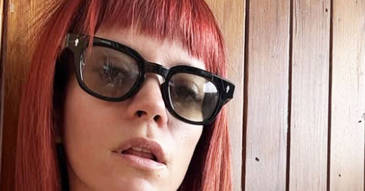 Lily Allen puts on risque display after boob job in braless selfie as she marks milestone