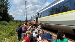 Eurostar train evacuated during nine-hour delay in northern France
