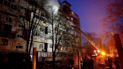 Three killed in wave of Russian strikes across Kyiv, officials say