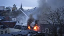 Explosion and fire in Dutch city of Utrecht <b class='text-danger'>caused</b> by gas leak, officials say