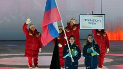 Russian athletes march at Paralympic opening ceremony