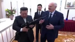 Belarus leader gifts rifle to North Korea's Kim as they sign friendship treaty
