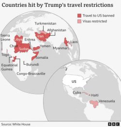 Why has Trump banned travel from these countries?