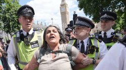 Police make arrests at protest against ban on Palestine Action