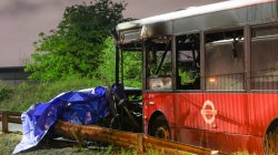 Three dead after bus and car catch fire in crash near Heathrow