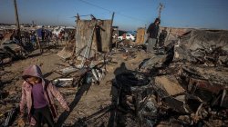 Israeli strikes kill Palestinians in tented area for displaced in Gaza