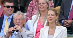Who is in the royal box at Wimbledon today as Sir Ian McKellen leads celebrities