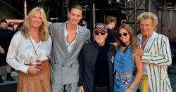 Rod Stewart and Penny Lancaster share snap with rarely seen son Alastair at Glastonbury