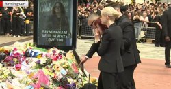Sharon Osbourne breaks down in tears at Ozzy&#039;s funeral as Kelly holds her up