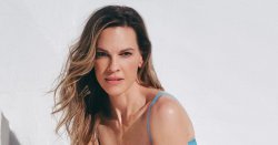 Hilary Swank wows in red-hot swimsuit shots as she opens up on late motherhood