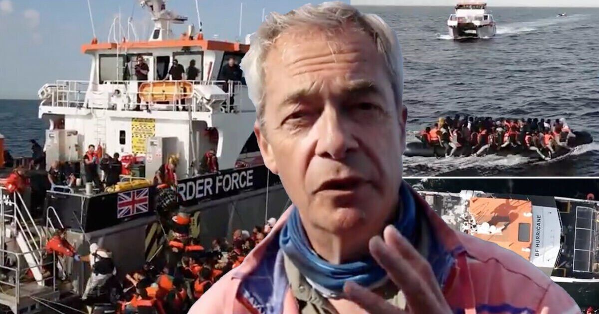 Nigel Farage loses it as he watches migrant boats arrive in UK - &#039;not on our streets!&#039;