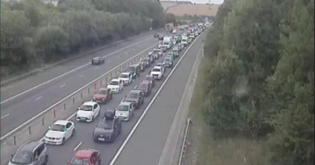 M11 traffic live: Motorway closed near major UK airport as car bursts into flames