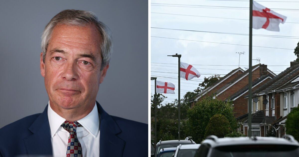 Nigel Farage slams local council as it offers help to staff triggered by England flags