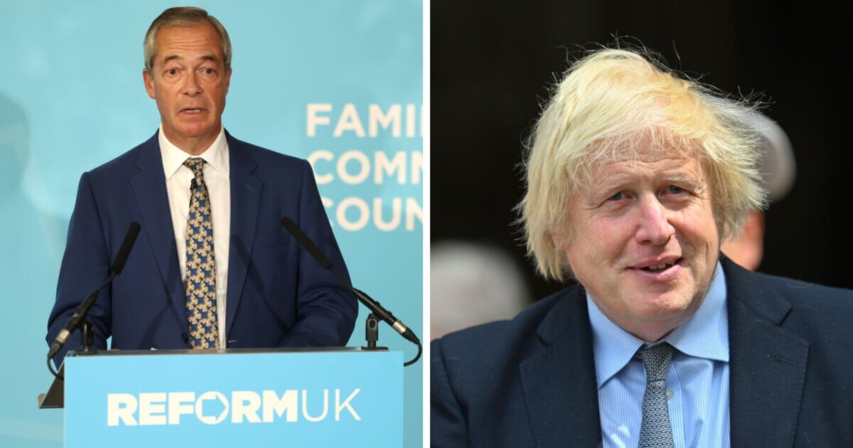 Boris Johnson explodes in Nigel Farage rant at party as top Tory forced to step in