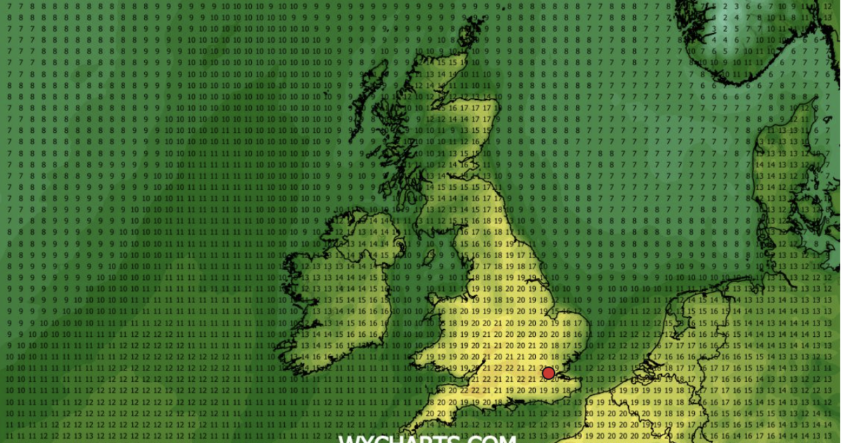 UK weather maps turn bright yellow with 22C scorcher to hit 5 regions after Easter Monday