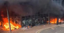 Masked thugs set community centre on fire as Ballymena unrest spreads to other towns