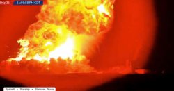 SpaceX Starship rocket explodes into flames during test