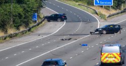 M40 horror sees driver killed and four flee Mercedes after major crash
