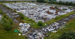 Abandoned Rolls-Royce factory turned into a hellscape rubbish dump by fly-tippers