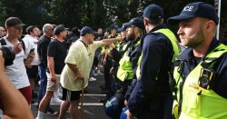 Furious protesters clash with police outside migrant hotel as locals say &#039;we&#039;re fed up!&#039;