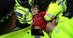 Pro-Palestine protestors chant &#039;f*** your Jewish state&#039; as nearly 100 arrested