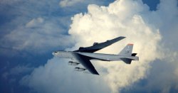 Passengers watch in terror as pilot swerves to avoid mid-air crash with B-52 BOMBER