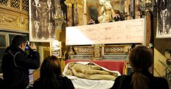 Shroud of Turin mystery deepens as scientist claims it was &#039;never laid on Jesus&#039;