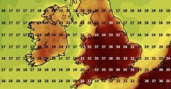 UK weather maps turn volcanic red as 37C heatwave hits Britain