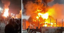 Russia burning as Ukriane launches huge attack on tourist resort loved by Putin