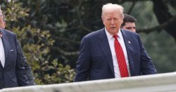 Donald Trump sparks frenzy with bizarre gesture as he speaks about nukes at White House