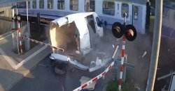 Police tell drivers what to do if trapped in rail barriers after this van video goes viral