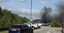 Huge fire breaks out at Morrisons supermarket petrol station
