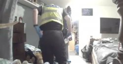 Shocking moment police officer steals woman&#039;s underwear during home search