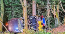 Four killed as UK-registered car goes off-road and crashes into tree in Germany