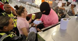 Boy, 11, pepper-sprayed by cops at migrant hotel protest