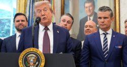 JD Vance caught smirking behind Donald Trump&#039;s back in health scare clash