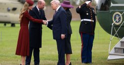 Trump breaks royal protocol within seconds of stepping off helicopter to meet William