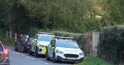 A man has died after falling from hot air balloon in a UK village
