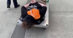Watch: ICE savages handcuffed protestor carted away in video &#039;we&#039;ll give you a ride&#039;