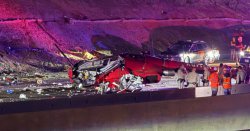 Sacramento helicopter crash horror as air ambulance plunges upside down onto busy highway