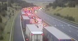 M62 traffic: Huge queues on major motorway as crash shuts down road
