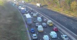 M6 traffic LIVE: Huge delays after &#039;lorry sheds load&#039; causing queues