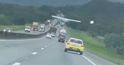 Plane crash horror as pilot forced to land on busy motorway