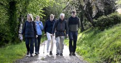 Royal spotted walking on crutches during family trip after sustaining injury