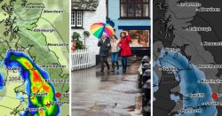 Storm forecast as 320-mile rain bomb to drench UK in hours – full list of areas hit
