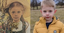 Creepy encounter at B&B as family finds painting resembling their son