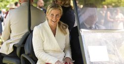 Duchess Sophie wows in red dress as she steps out with King Charles and Prince Edward