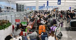 One of the busiest airports cancels 500 flights after Typhoon Wipha causes 145mph winds