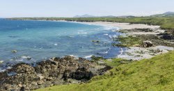 The peaceful UK beach with golden sands and barely any visitors